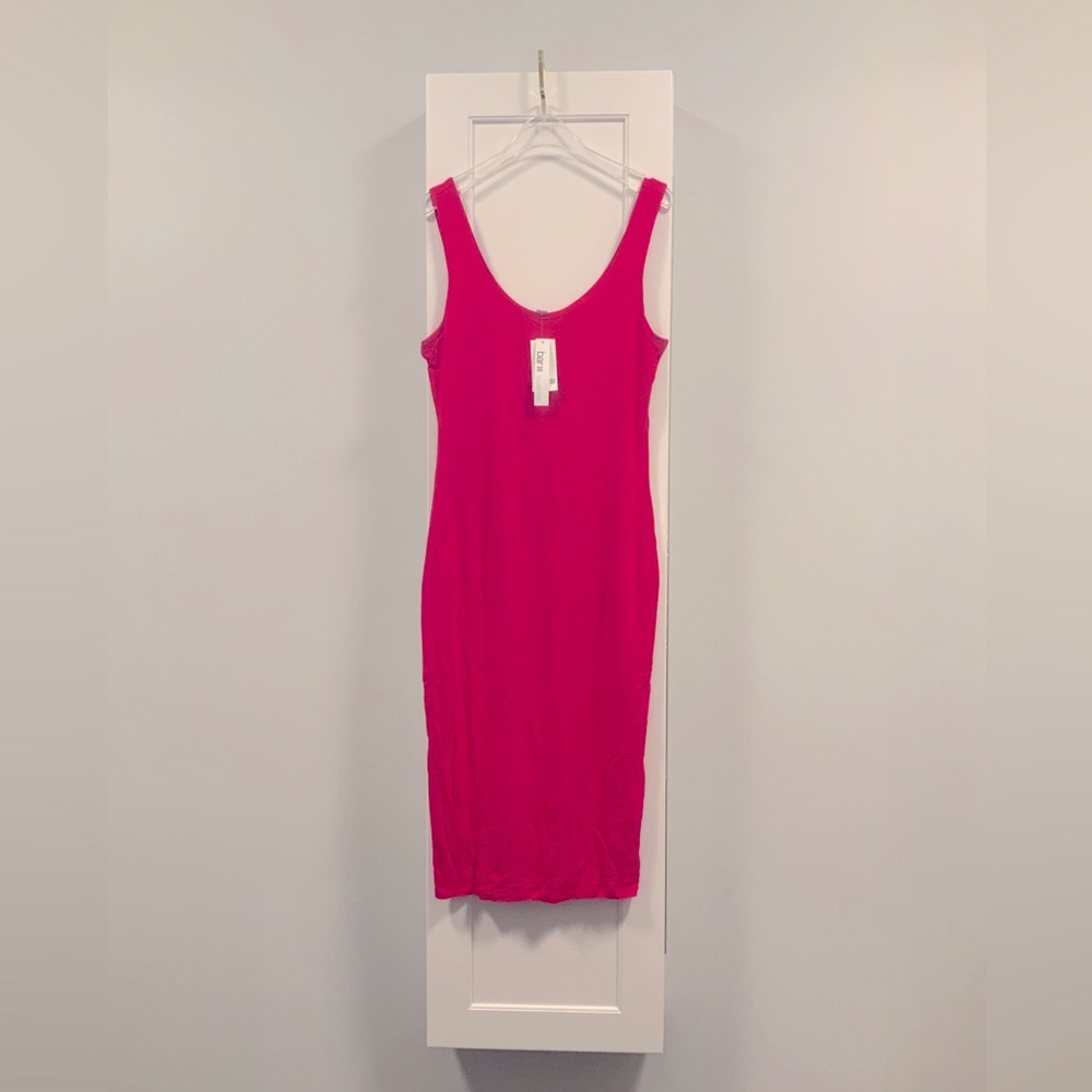 Bar III Hot Pink Dress, Size M (NWT) front + back